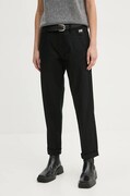 Kalhoty G-Star dámské, černá barva, střih chinos, medium waist, D25257-C105