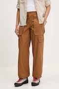 Columbia spodnie Brea Falls damskie kolor brązowy szerokie high waist 2086041