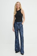 ZADIG&VOLTAIRE pantaloni femei, culoarea negru, evazati, high waist, WWPA00808