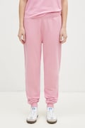 Maison Kitsuné spodnie dresowe Fox Head Patch kolor różowy gładkie MW01109KM0001