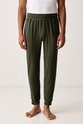 HUGO pantaloni de loungewear pentru bărbați din bumbac cu elastan Laze Pants CW verzi regular waist 50525246
