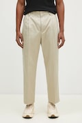 Pamučne hlače Wacko Maria Double Pleated Chino Trousers boja: bež, ravni kroj, 24FW-WMP-PT02