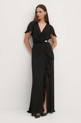 Obleka Lauren Ralph Lauren črna barva, 253909447