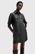 AllSaints sukienka skórzana ROCK DRESS czarna gładka W287DB