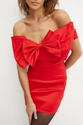 Сукня Bardot MINI BOW DRESS колір червоний mini облягаюча 54327DB2