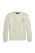 Polo Ralph Lauren pulover de bumbac pentru copii culoarea bej, 323702674068