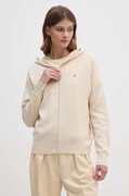 Πλεκτή ζακέτα Tommy Hilfiger χρώμα: μπεζ, WW0WW42018