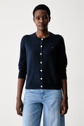 Tommy Hilfiger kardigan damski z bawełną niebieski WW0WW42370