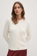 Tommy Hilfiger kardigan damski bawełniany beżowy WW0WW43329