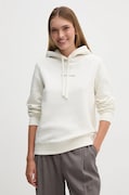 Calvin Klein Jeans bluza femei, culoarea alb, cu glugă, cu imprimeu, J20J223536