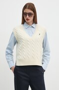 Polo Ralph Lauren kamizelka damska wełniana beżowa 211949994