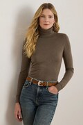 Πουλόβερ σε μείγμα μεταξιού Lauren Ralph Lauren χρώμα: μπεζ, 200940470