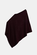 United Colors of Benetton poncho z domieszką wełny kolor bordowy 1235DU01A