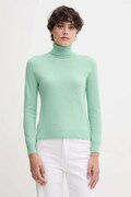 United Colors of Benetton pulover de lână culoarea gri, cu guler, 1002D2348