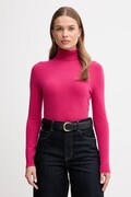 United Colors of Benetton sweter wełniany damski kolor różowy z golfem 1002D2348
