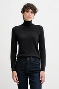 United Colors of Benetton sweter wełniany damski kolor szary z golfem 1002D2348