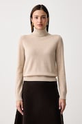 United Colors of Benetton sweter damski kaszmirowy beżowy 1033D202D