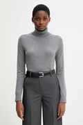 United Colors of Benetton sweter kaszmirowy kolor szary lekki z golfem 1033D202D