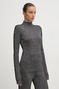 United Colors of Benetton sweter damski kolor czarny lekki z półgolfem 1194D203F