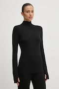 United Colors of Benetton sweter damski kolor czarny lekki z półgolfem 1194D203F