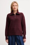 Μάλλινη μπλουζα Barbour γυναικεία, χρώμα: μπορντό, LKN1579