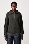 Barbour sweter damski z wełną zielony LKN1579