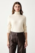 Barbour golf damski z wełną Pendle Roll beżowy LKN1077