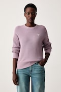 Guess Jeans sweter damski bawełniany fioletowy W4BR08 Z3HM1