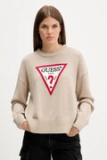 Guess Jeans sweter bawełniany kolor beżowy lekki W4BR12 Z3HM1