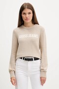 Guess Jeans sweter bawełniany kolor beżowy W4BR10 Z3HM1