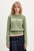 Guess Jeans sweter bawełniany kolor zielony W4BR10 Z3HM1
