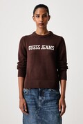 Guess Jeans sweter damski bawełniany brązowy W4BR10 Z3HM1