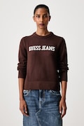 Guess Jeans sweter damski bawełniany brązowy W4BR10 Z3HM1