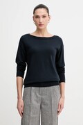 Sisley sweter wełniany damski kolor granatowy lekki 11BAM1A48