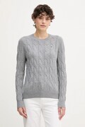 Tommy Hilfiger sweter wełniany damski kolor szary lekki WW0WW43586