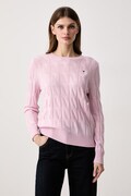 Tommy Hilfiger sweter damski wełniany różowy WW0WW43586
