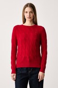 Tommy Hilfiger πουλόβερ γυναικείο μάλλινο κόκκινο WW0WW43586