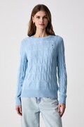 Tommy Hilfiger пуловер дамски от вълна син WW0WW43586