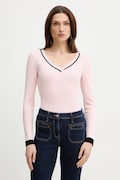 Morgan sweter MGALA damski kolor różowy lekki MGALA
