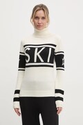 Perfect Moment sweter Schild damski kolor beżowy z golfem W3000075
