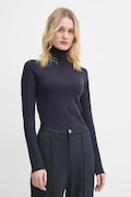 G-Star sweter wełniany damski kolor niebieski lekki z golfem D25510-D847
