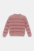 United Colors of Benetton sweter z domieszką wełny dziecięcy kolor różowy lekki 1076Q106V