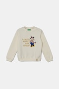 Дитяча кофта United Colors of Benetton x Disney колір бежевий з принтом 3J73G10GO