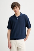 Levi's polo bawełniane kolor granatowy gładki A7294