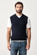 United Colors of Benetton kamizelka męska wełniana granatowa 1002U400L