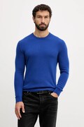 United Colors of Benetton sweter wełniany męski kolor niebieski lekki 1002U1G34