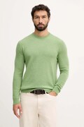 United Colors of Benetton sweter wełniany męski kolor zielony lekki 1002U1G34