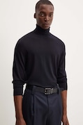 Theory pulover de lana barbati, culoarea albastru marin, light, cu guler, M0781705