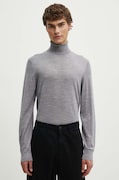 Theory pulover de lana barbati, culoarea gri, light, cu guler, M0781705