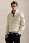 Polo Ralph Lauren sweter bawełniany kolor beżowy z półgolfem 710810841